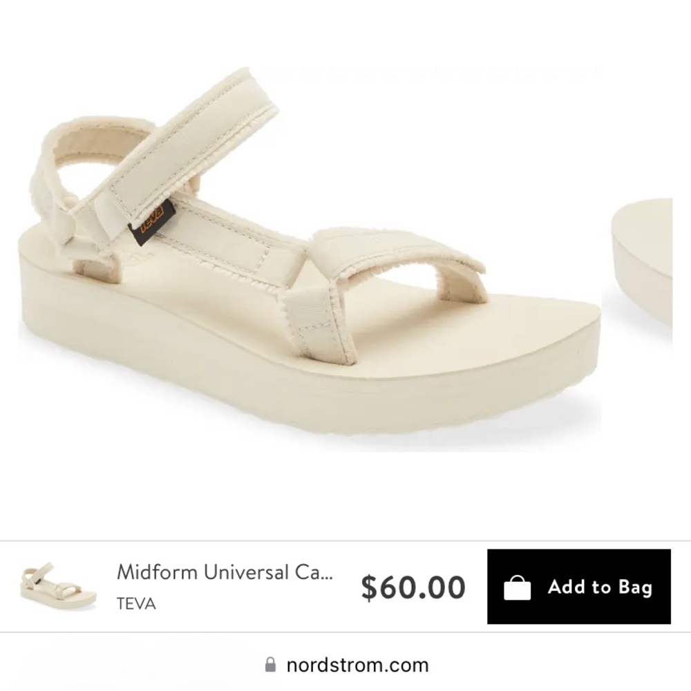 Teva Midform Universal Canvas Sandal Birch New Unworn Size 9